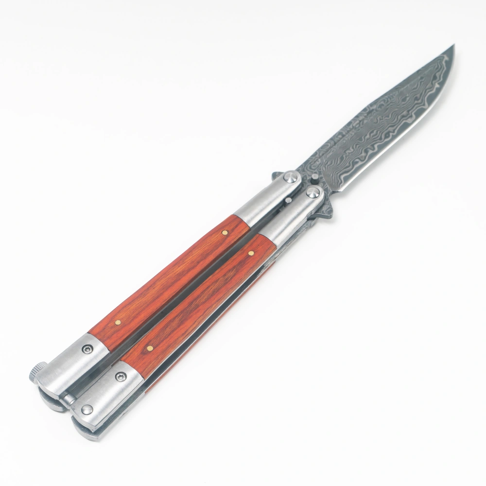 OTC-210-004 Damascus Butterfly Knife4